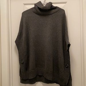 Black oversized turtleneck sweater